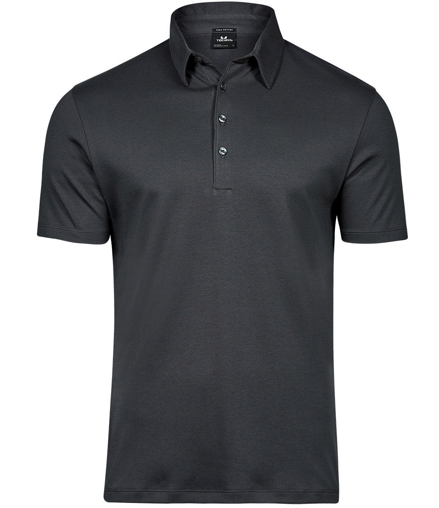 Pima Cotton Interlock Polo Shirt | DARK GREY