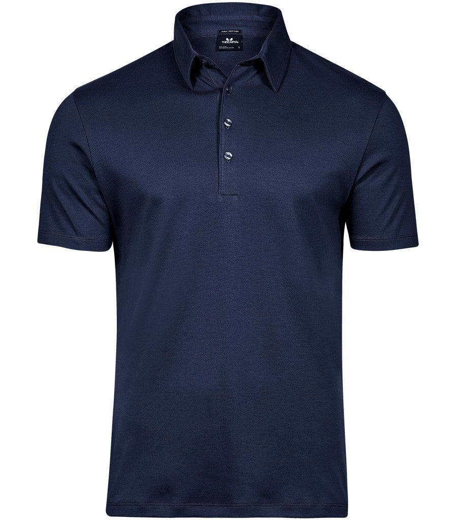 Pima Cotton Interlock Polo Shirt | NAVY