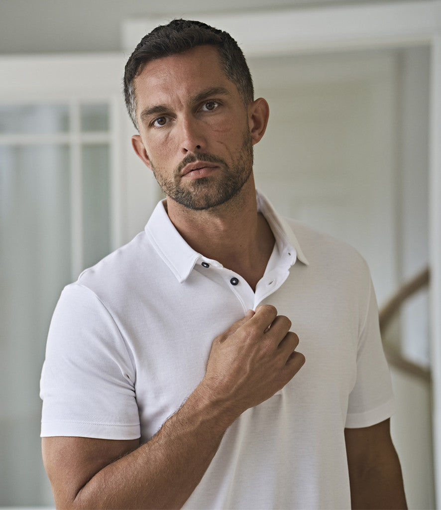 Pima Cotton Interlock Polo Shirt | NAVY