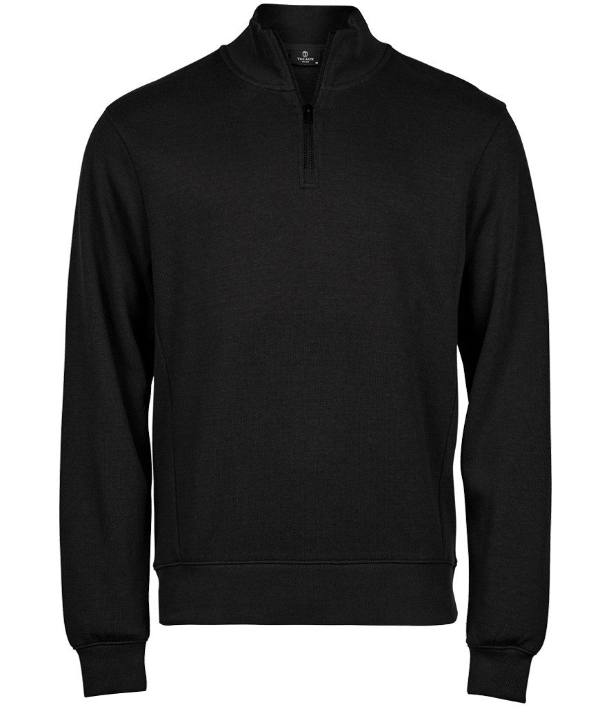 Ribbed Interlock Half Zip | BLACK