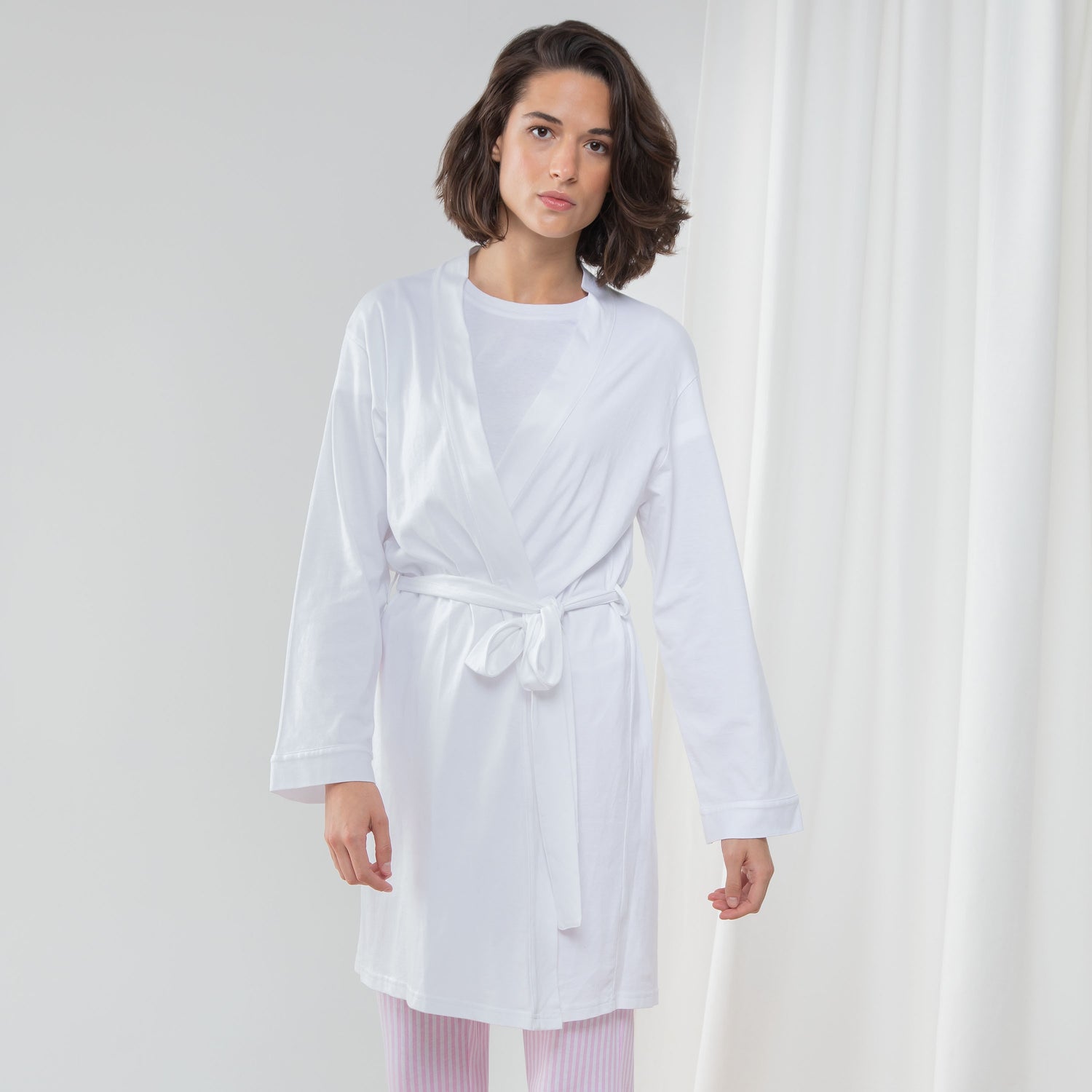 Women's Wrap Dressing Gown | WHITE
