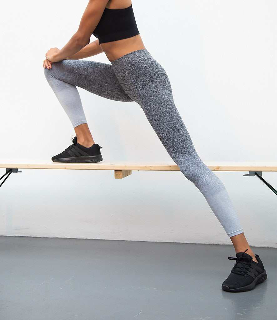 Ladies Seamless Fade Out Leggings | NAVY/BLUE MARL