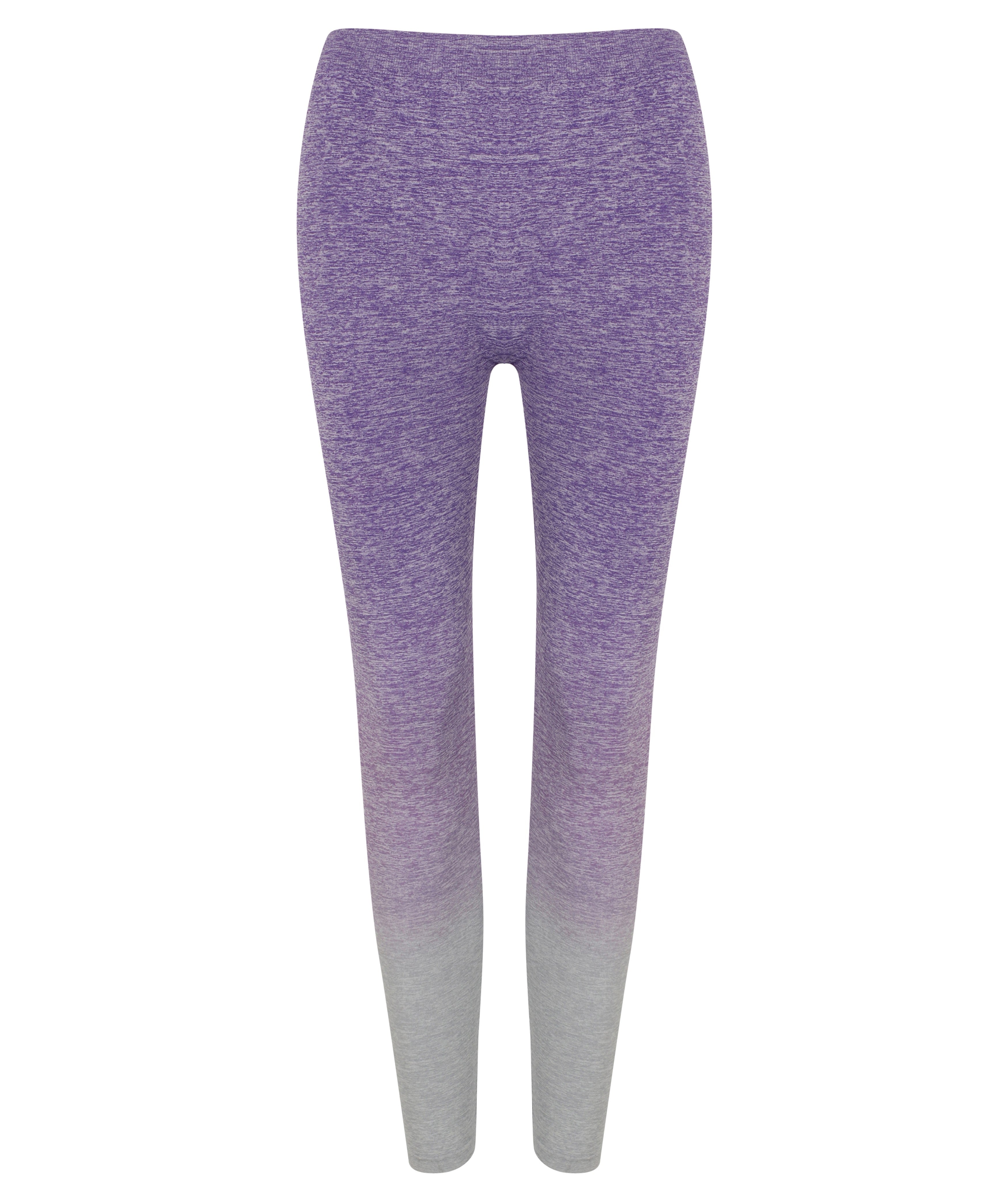Ladies Seamless Fade Out Leggings | PURPLE/LIGHT GREY MARL