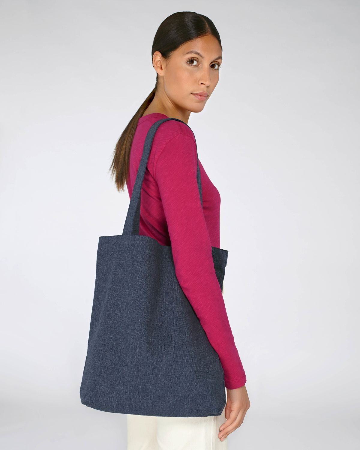 Woven Tote Bag | HEATHER GREY