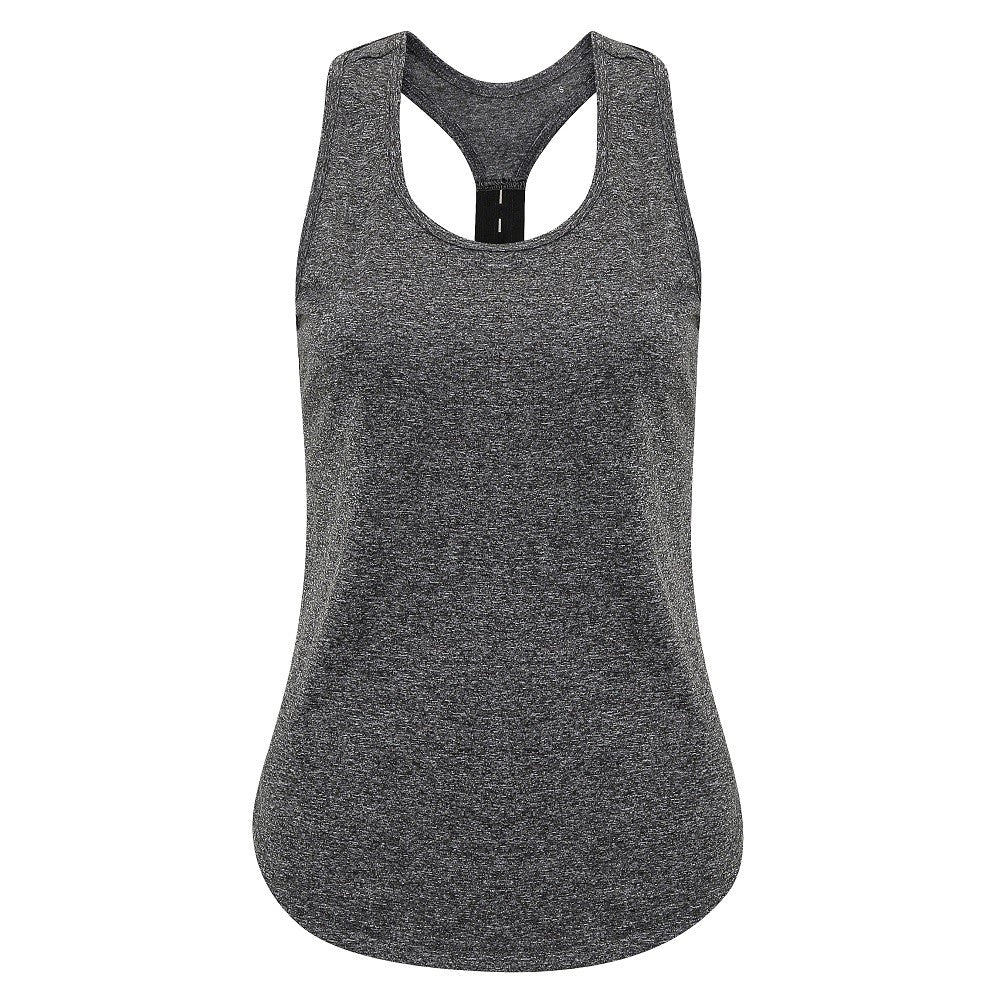 Women's Performance Strap Back Vest | BLACK MELANGE