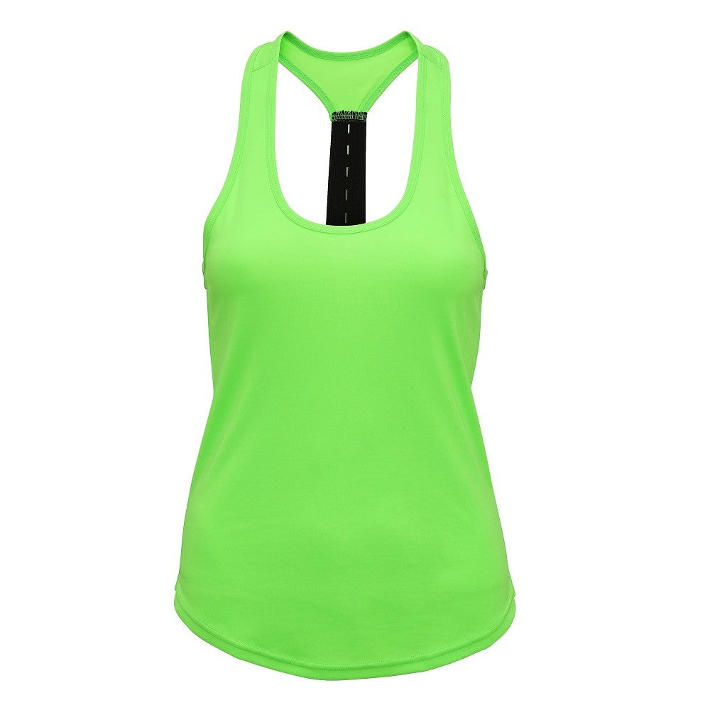 Women's Performance Strap Back Vest | LIGHTNING GREEN