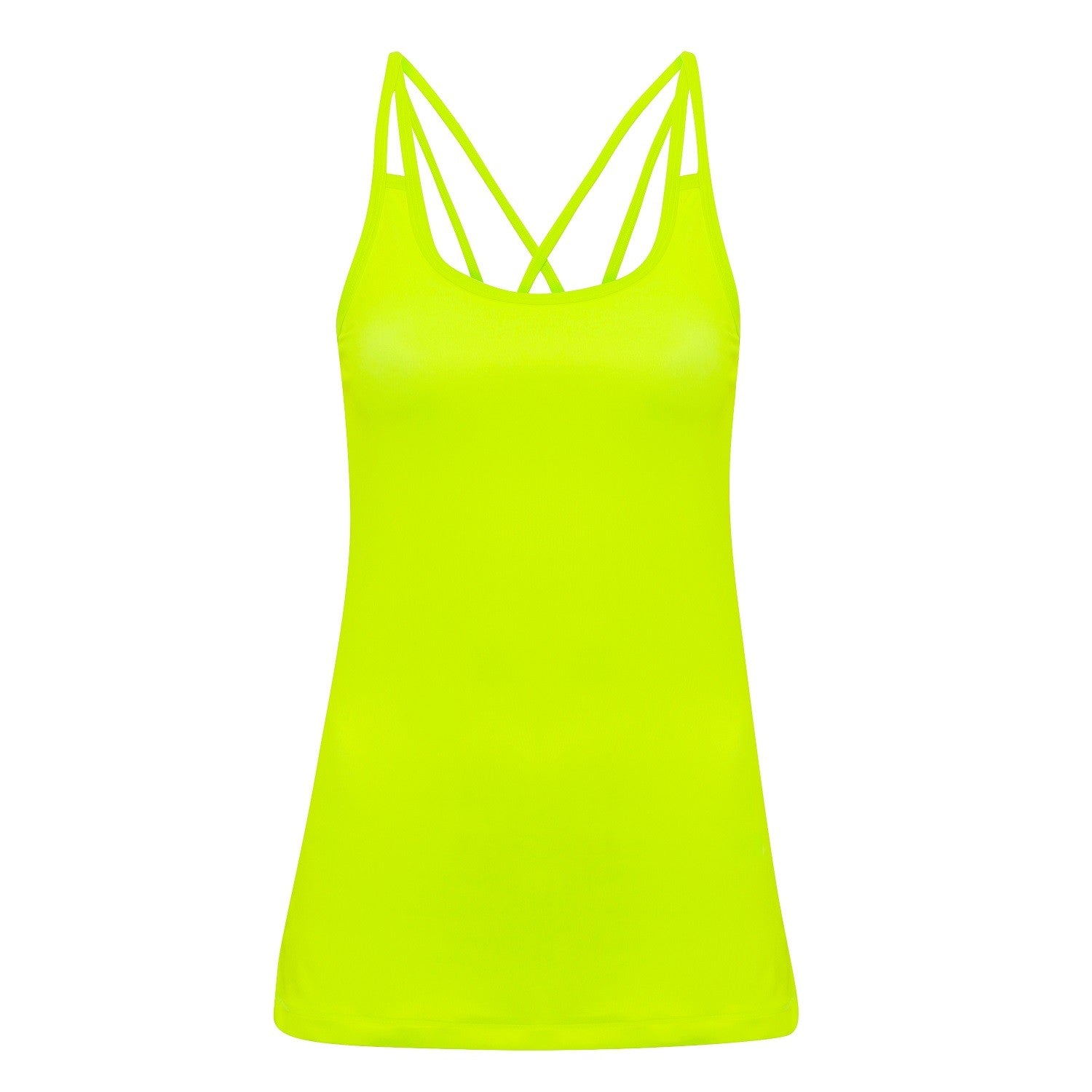 Women's Laser Cut Spaghetti Strap Vest | LIGHTNING YELLOW