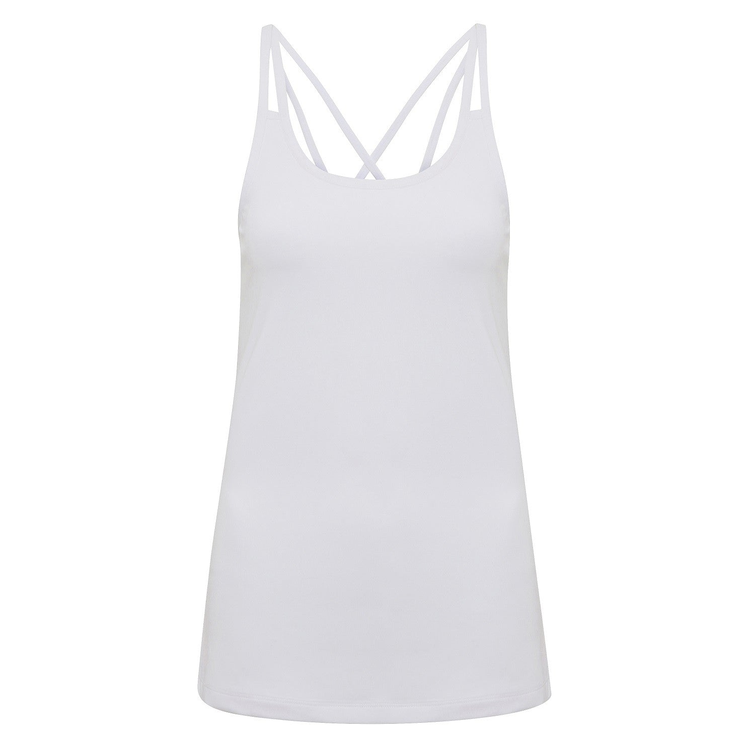 Women's Laser Cut Spaghetti Strap Vest | WHITE
