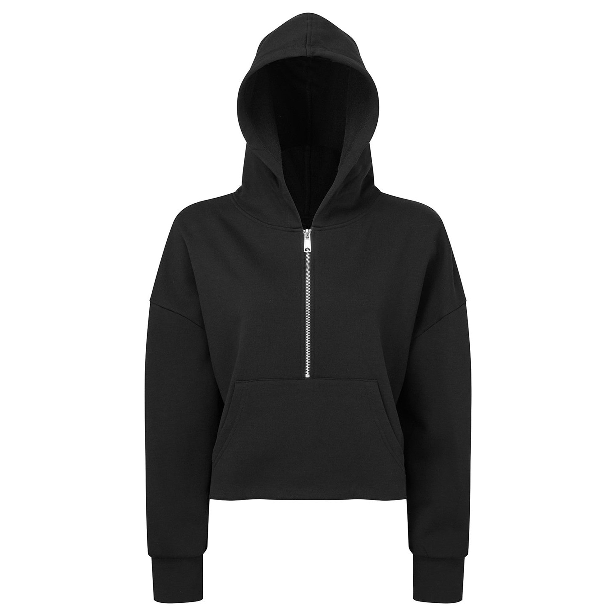 Womens TriDri Half Zip Hoodie | BLACK