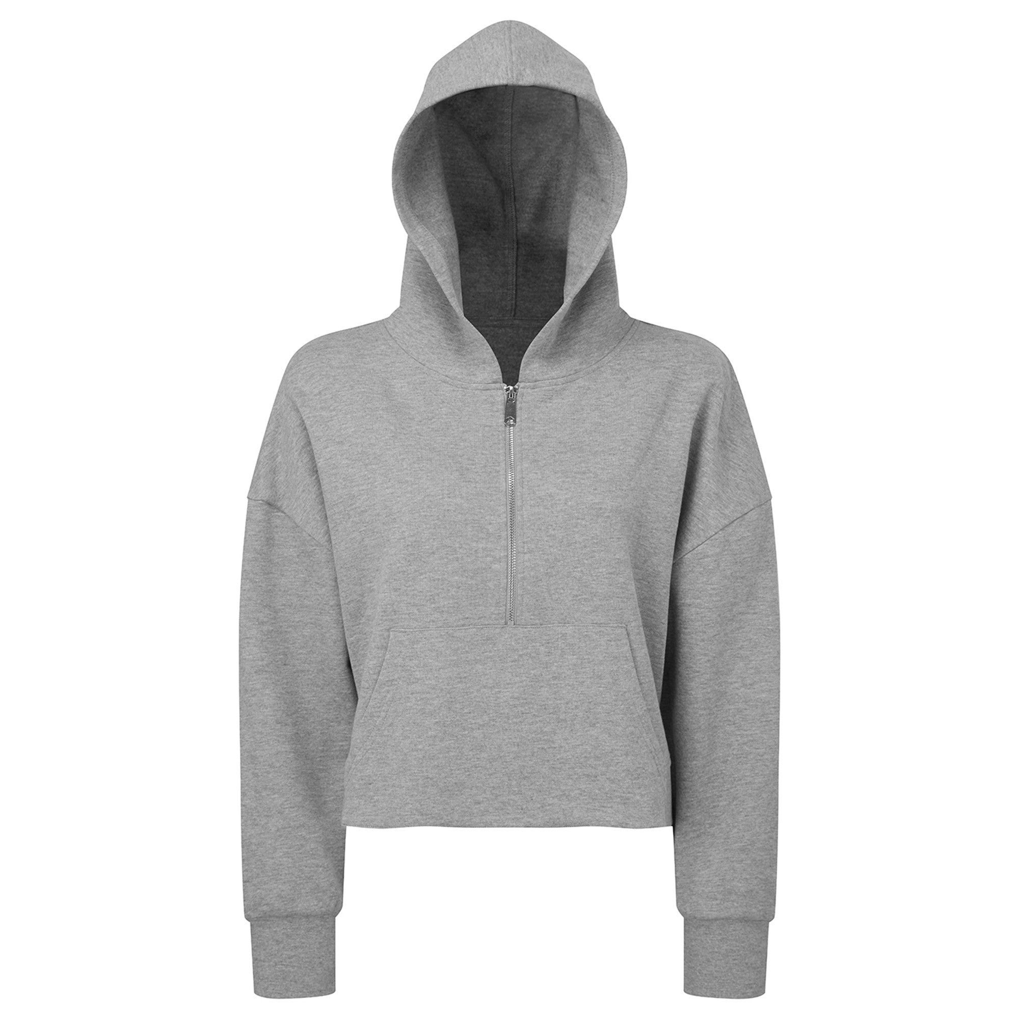 Womens TriDri Half Zip Hoodie | HEATHER GREY