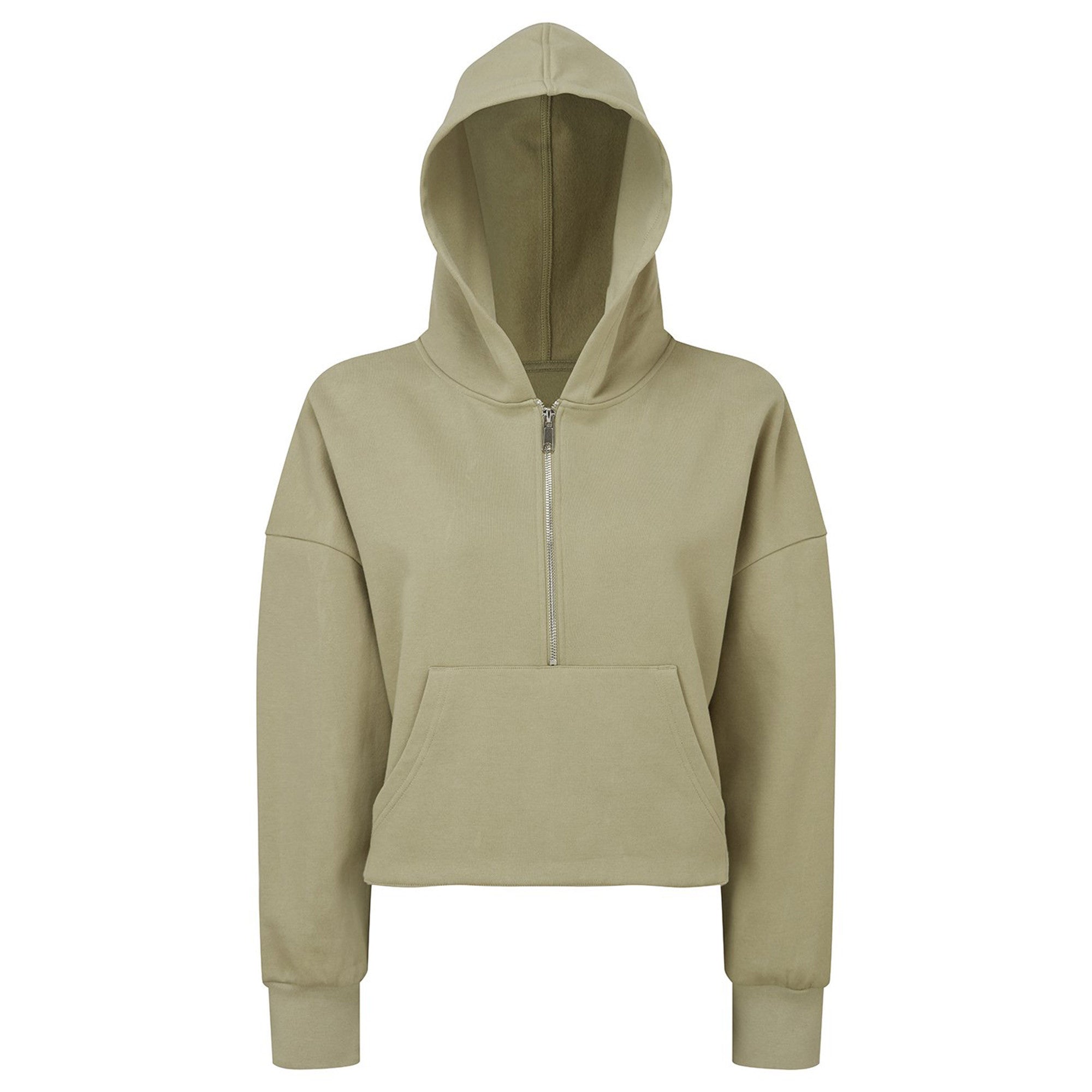 Womens TriDri Half Zip Hoodie | SAGE GREEN