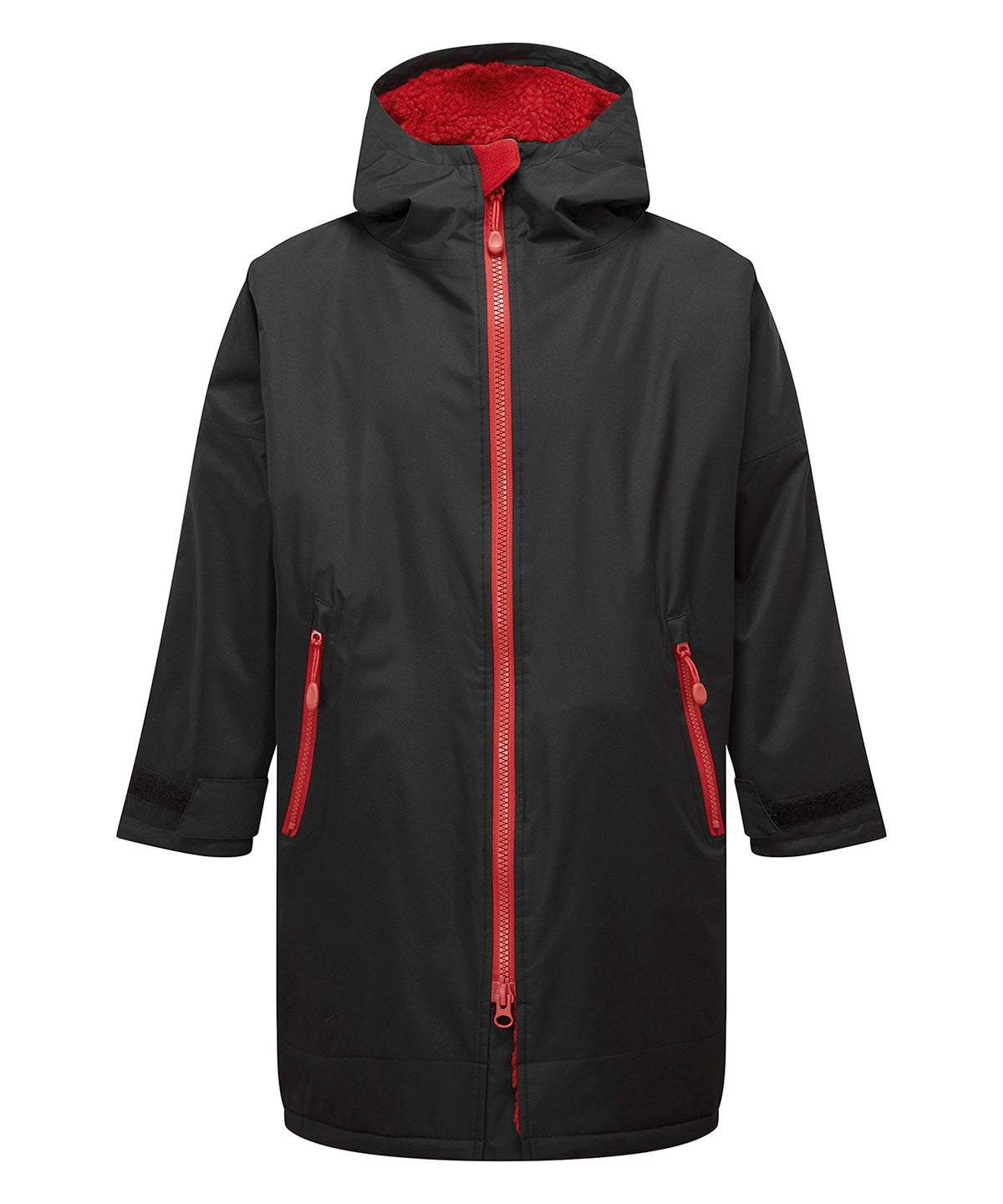Kids All Seasons Waterproof Changing Robe | BLACK/RED