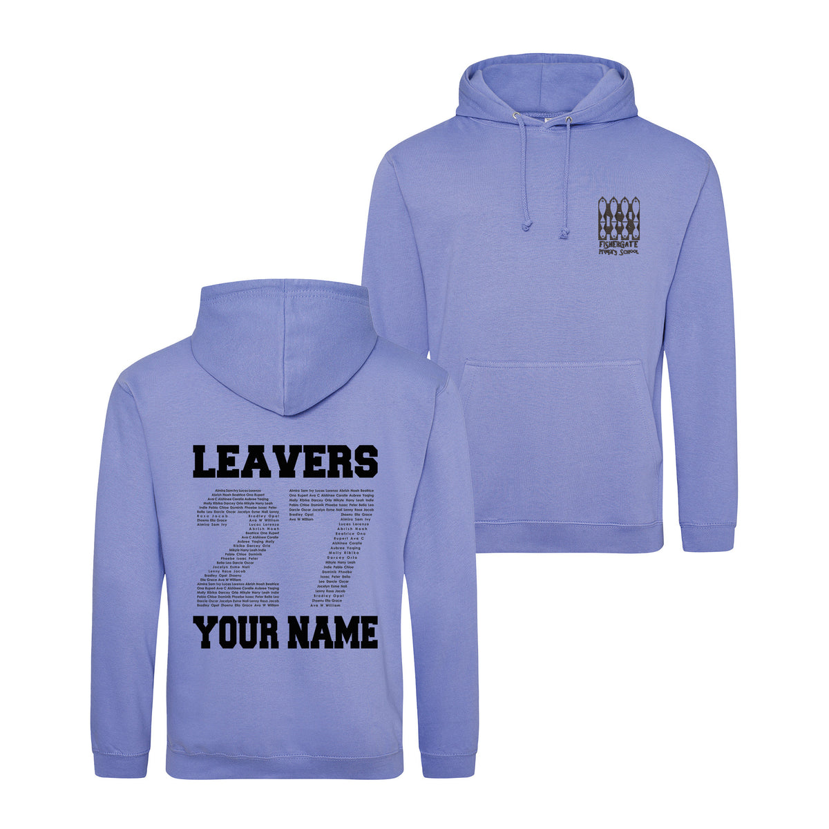 Fishergate School Leavers Hoodie (with Name) | TRUE VIOLET
