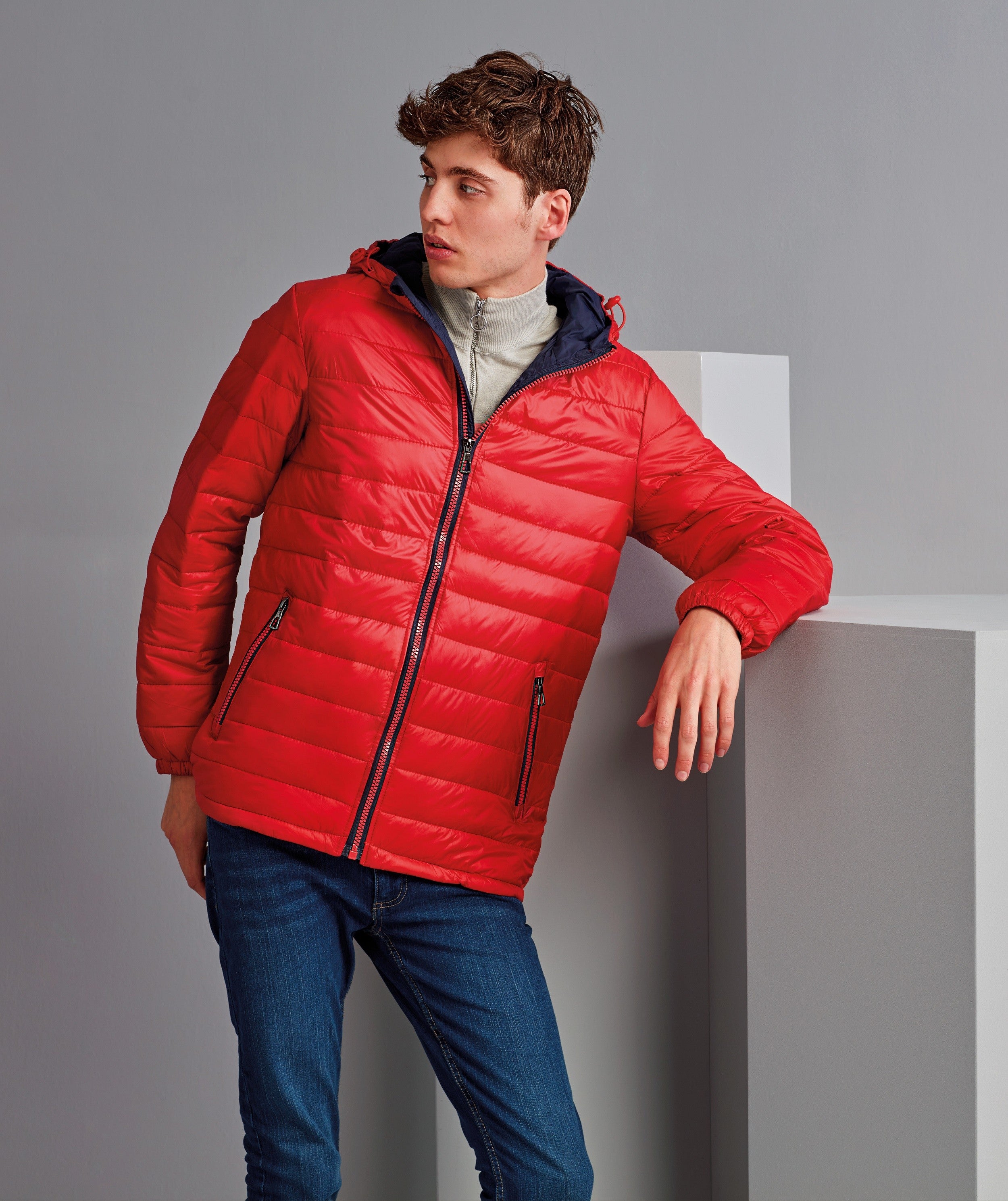 Padded Jacket | BLACK/RED