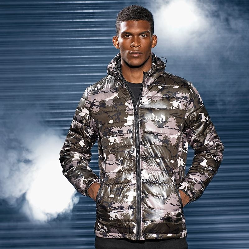 Padded Jacket | ROYAL/GREY