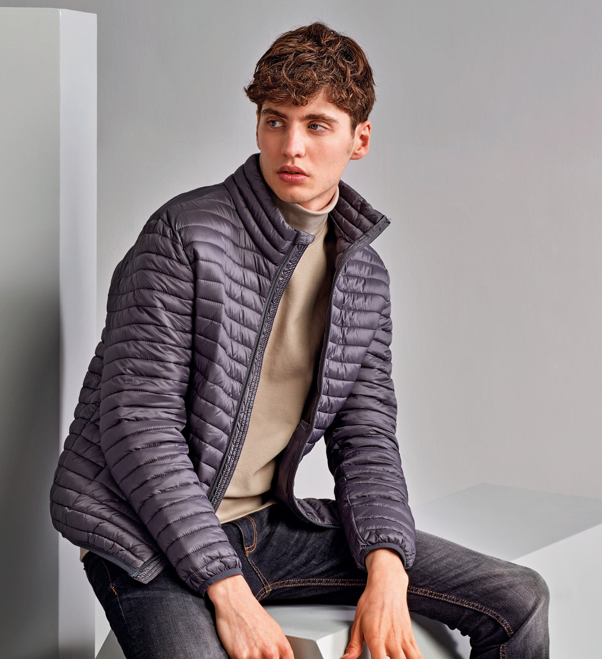 Men's Tribe Fineline Padded Jacket | BLACK