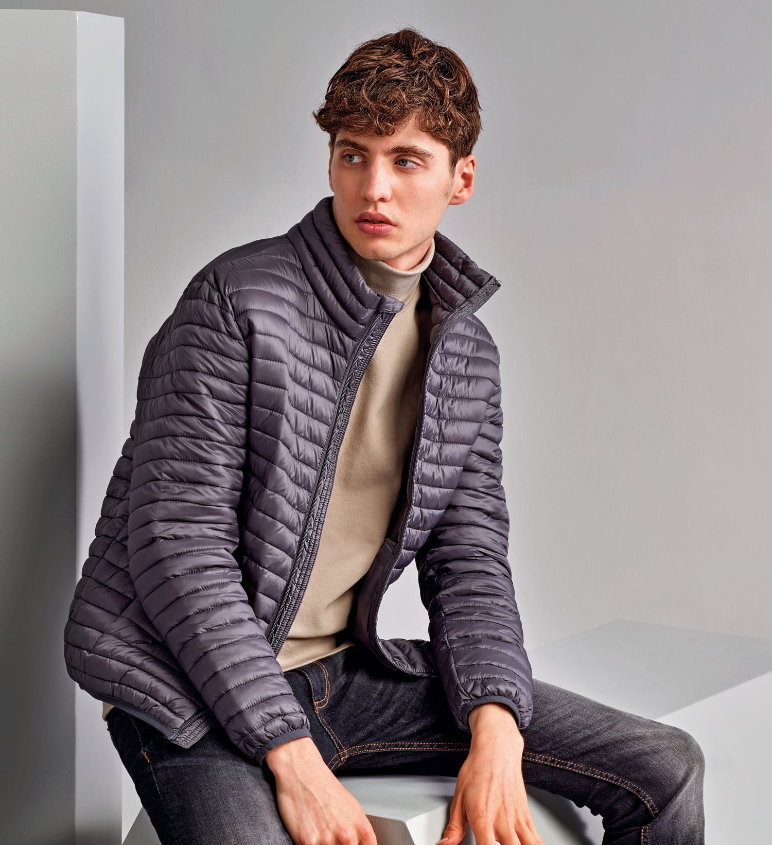 Men's Tribe Fineline Padded Jacket | BLACK