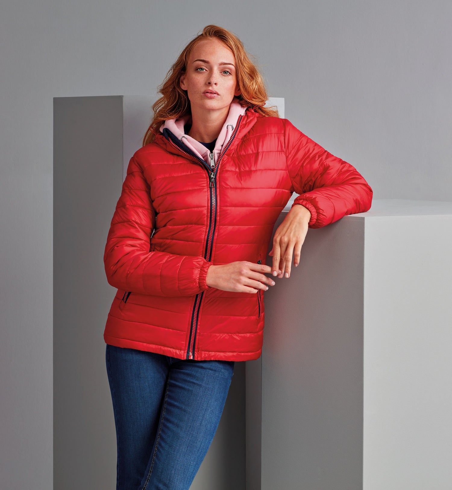 Women's Padded Jacket | BLACK/RED