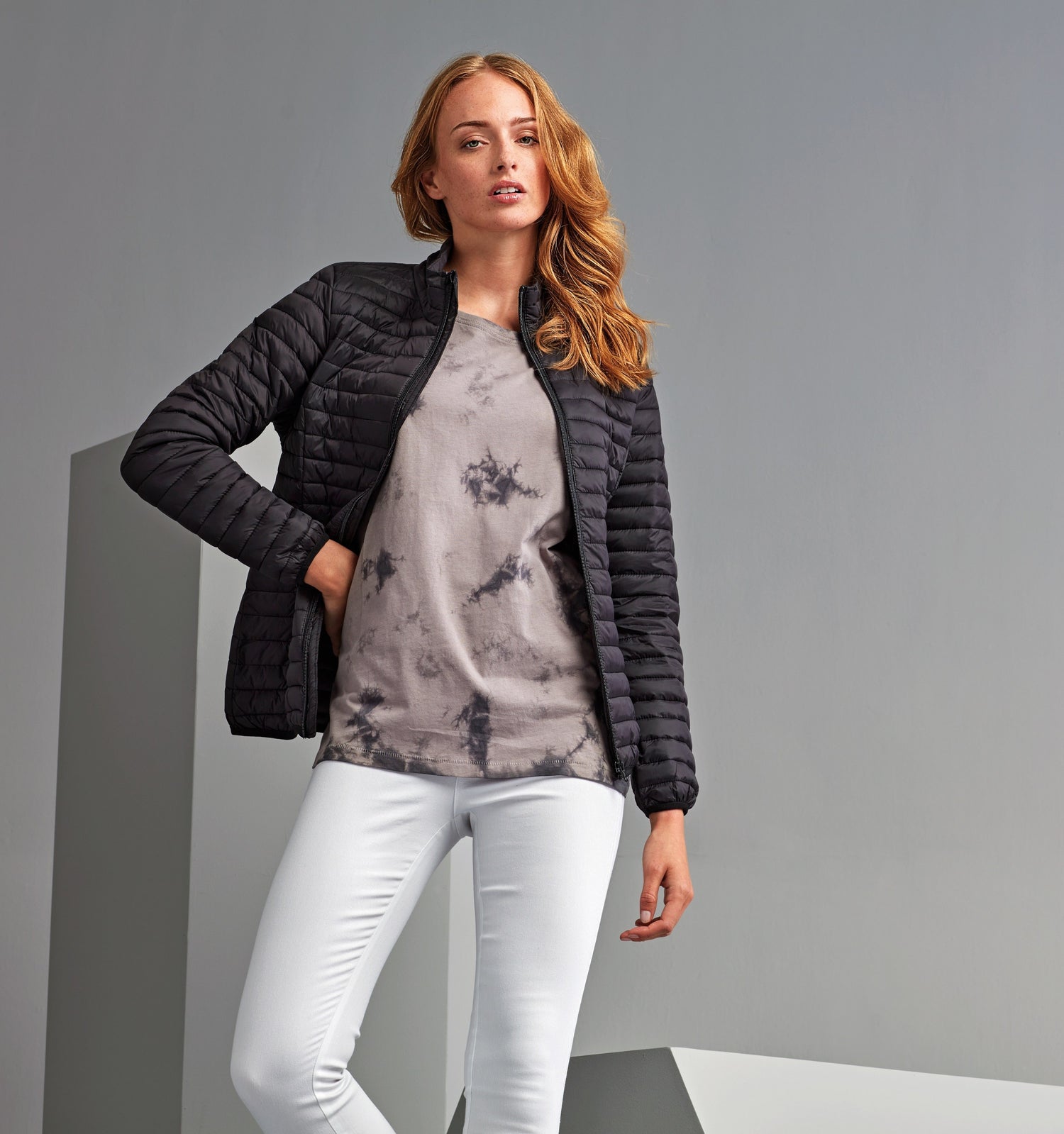 Women's Tribe Fineline Padded Jacket | STEEL