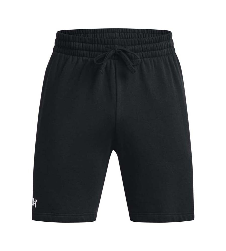 UA Rival Fleece Shorts | BLACK/WHITE