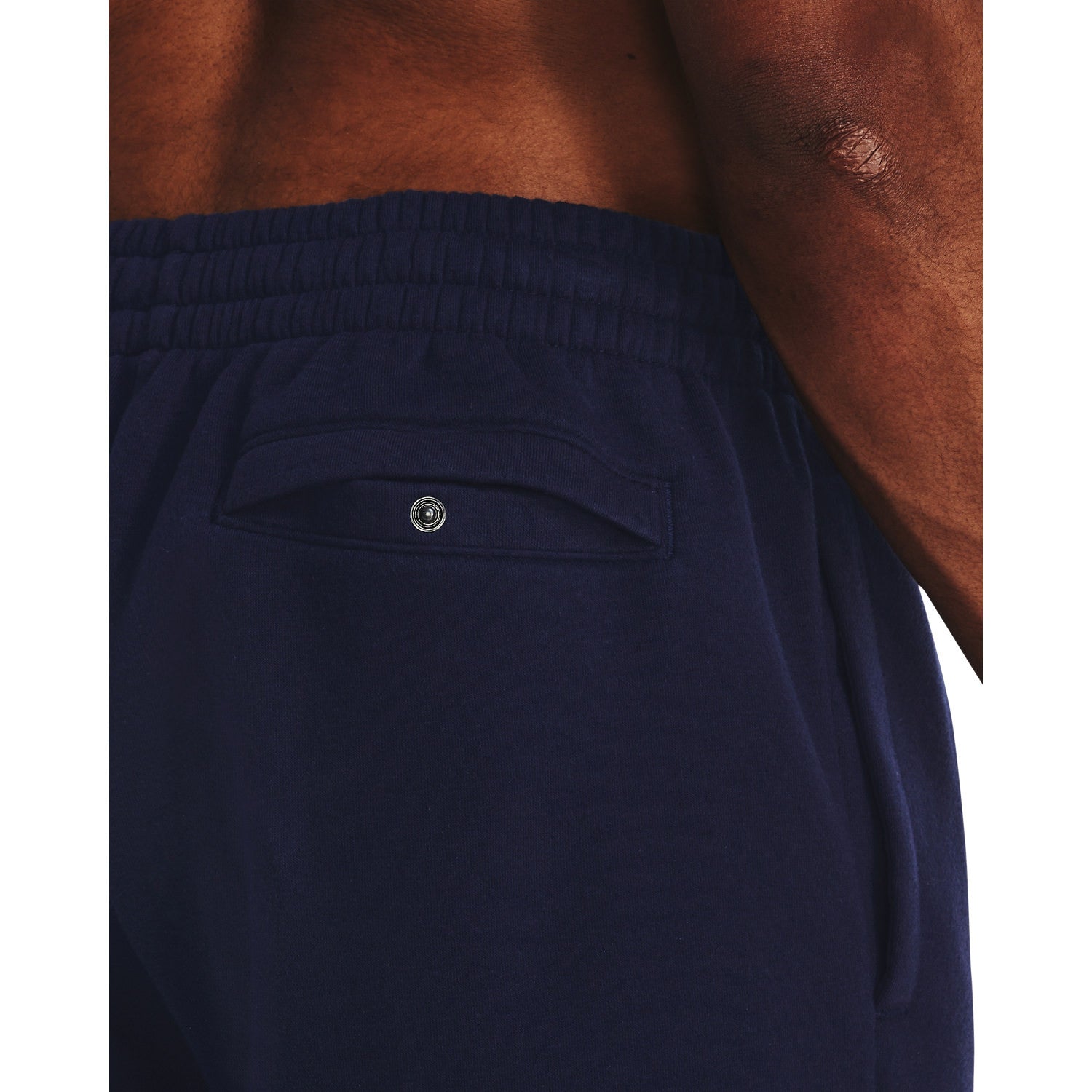 UA Rival Fleece Shorts | CASTLE ROCK LIGHT HEATHER/WHITE