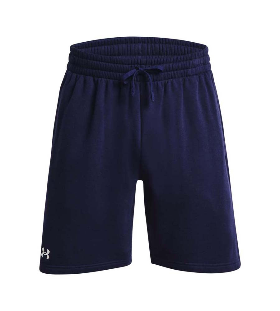 UA Rival Fleece Shorts | MIDNIGHT NAVY/WHITE