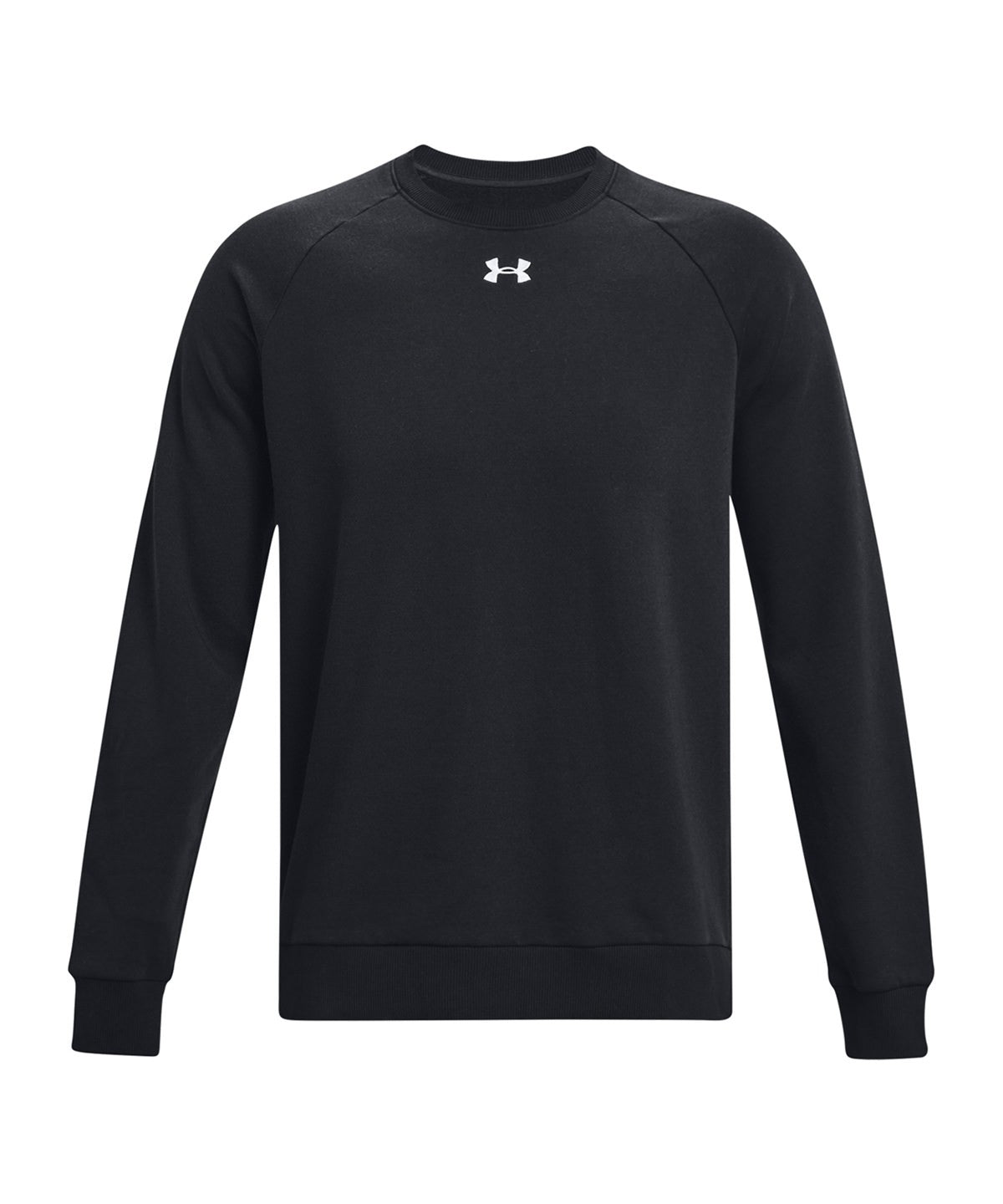 UA Rival Fleece Crew | BLACK/WHITE