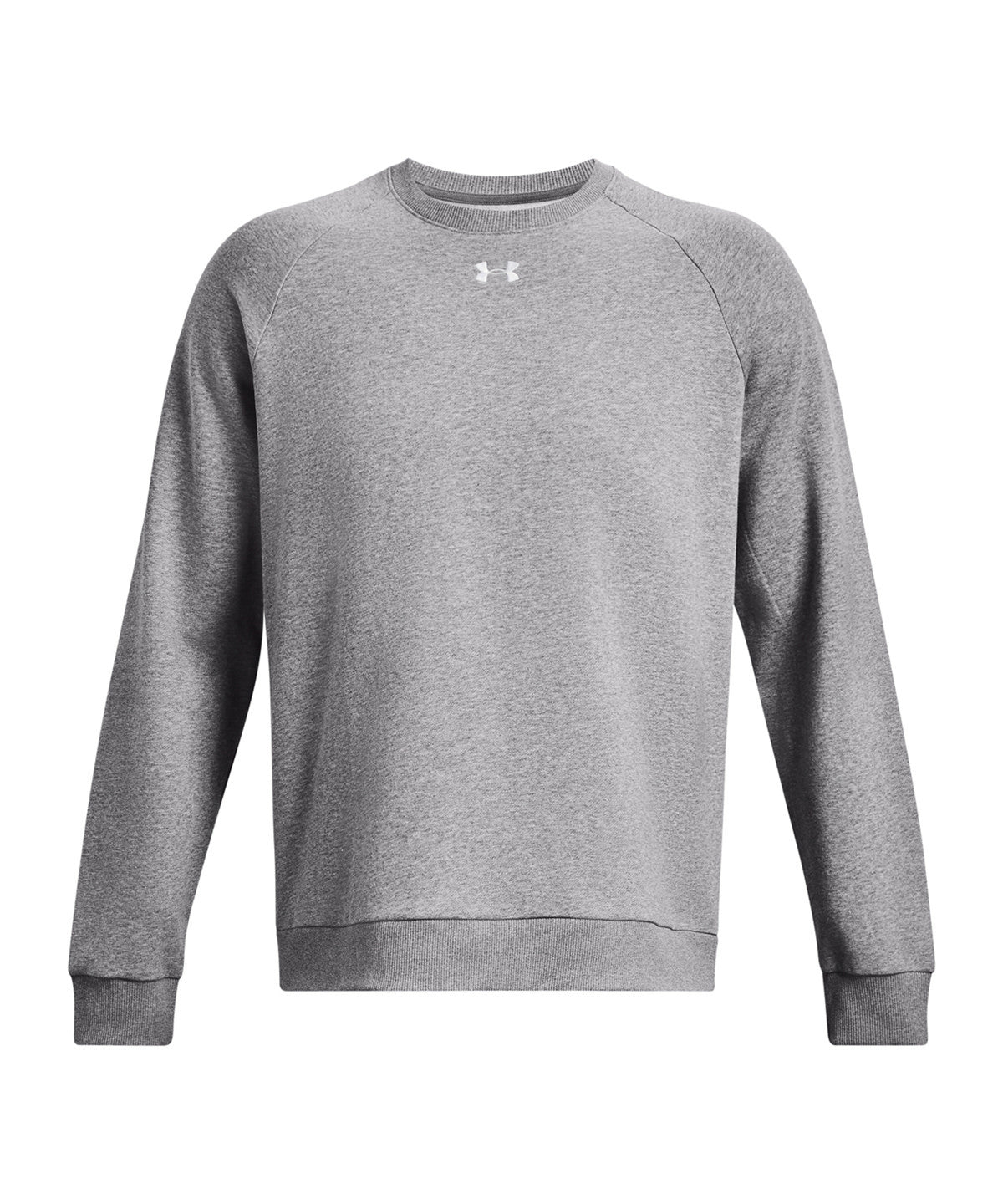 UA Rival Fleece Crew | CASTLEROCK LIGHT HEATHER/WHITE