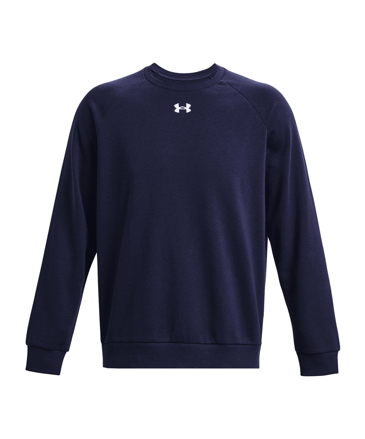 UA Rival Fleece Crew | MIDNIGHT NAVY/WHITE
