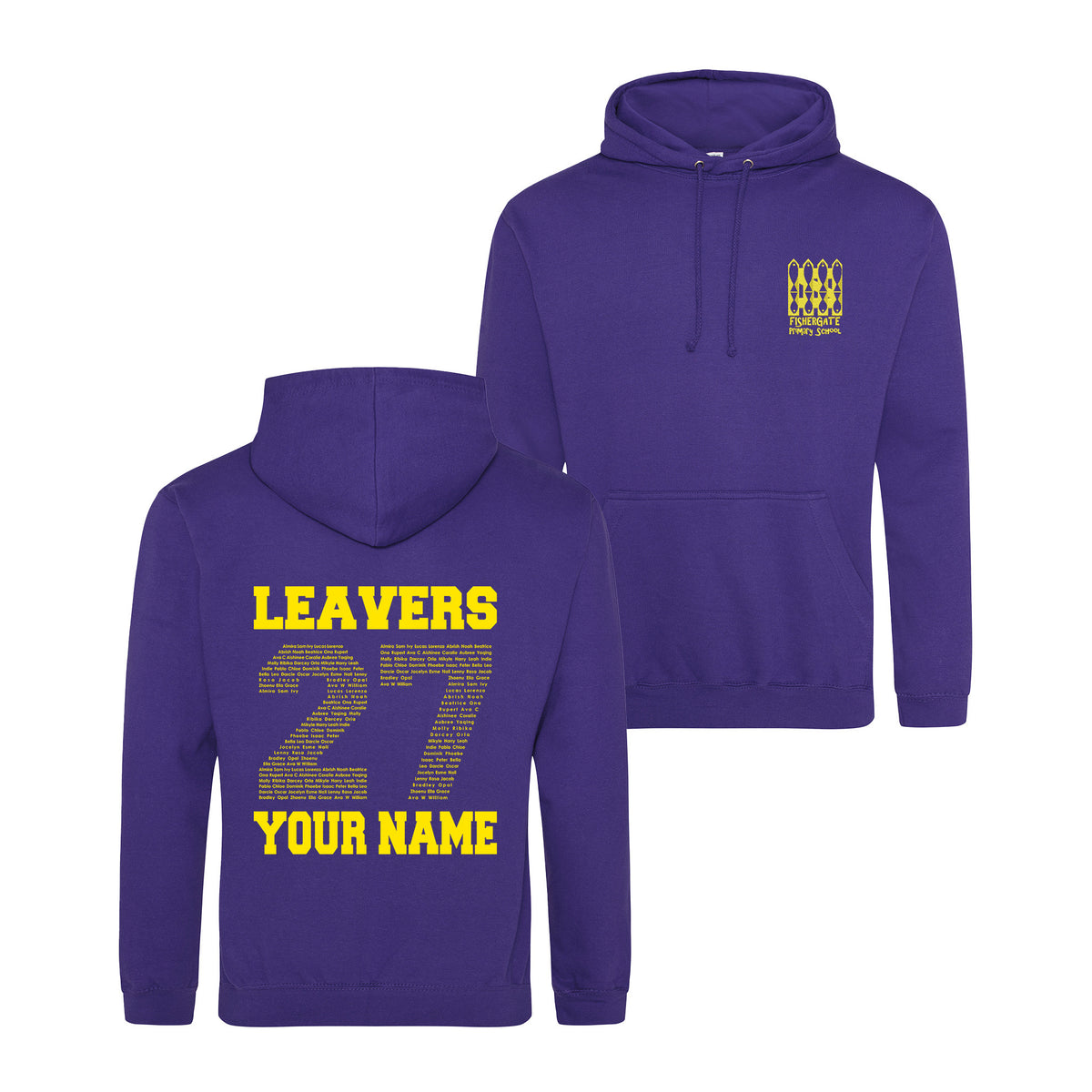 Fishergate School Leavers Hoodie (with Name) | ULTRA VIOLET