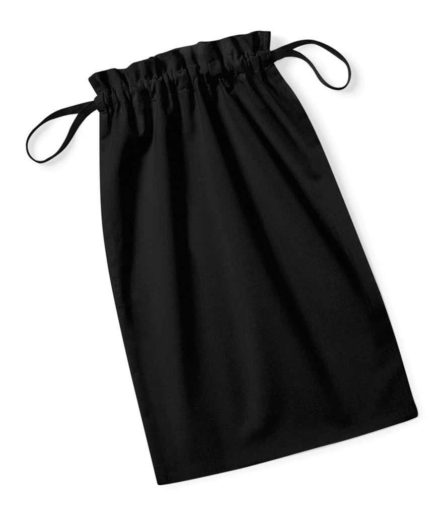 Organic Cotton Drawcord Bag | BLACK