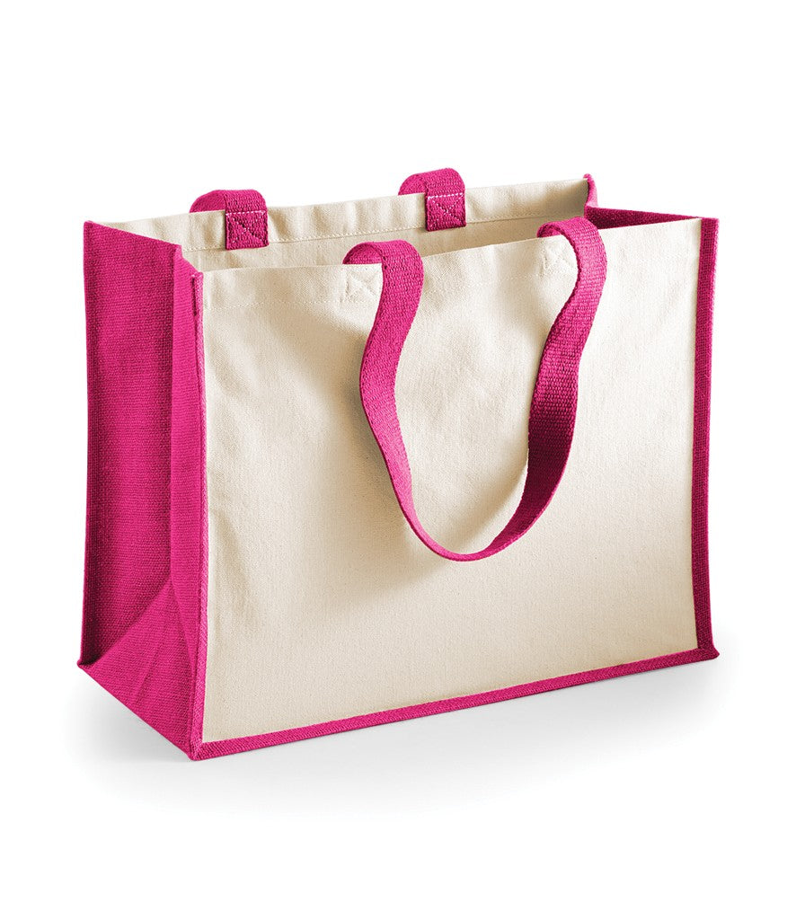 Jute Classic Shopper | NATURAL/FUCHSIA