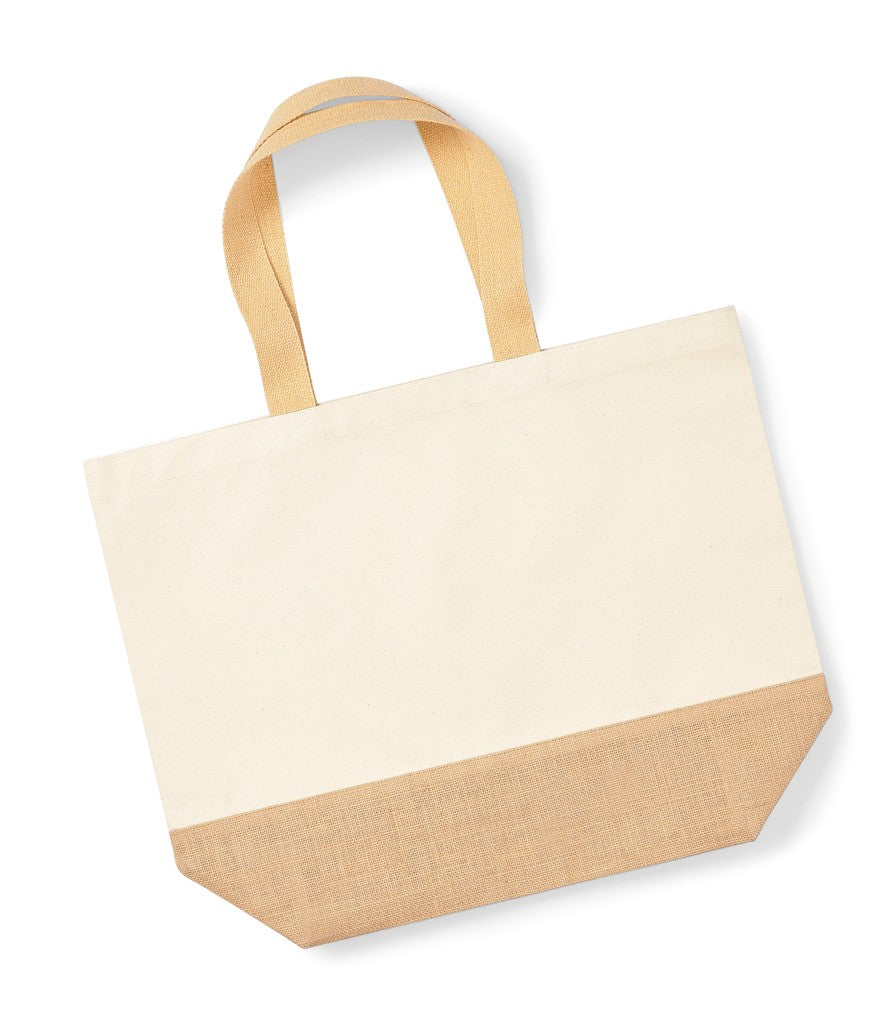 Jute Base Canvas Tote XL | NATURAL
