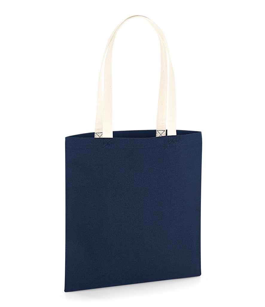 EarthAware Organic Bag For Life - Contrast Handle | FRENCH NAVY/NATURAL