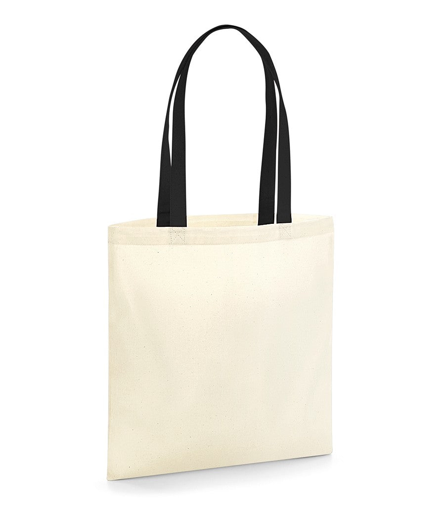 EarthAware Organic Bag For Life - Contrast Handle | NATURAL/BLACK