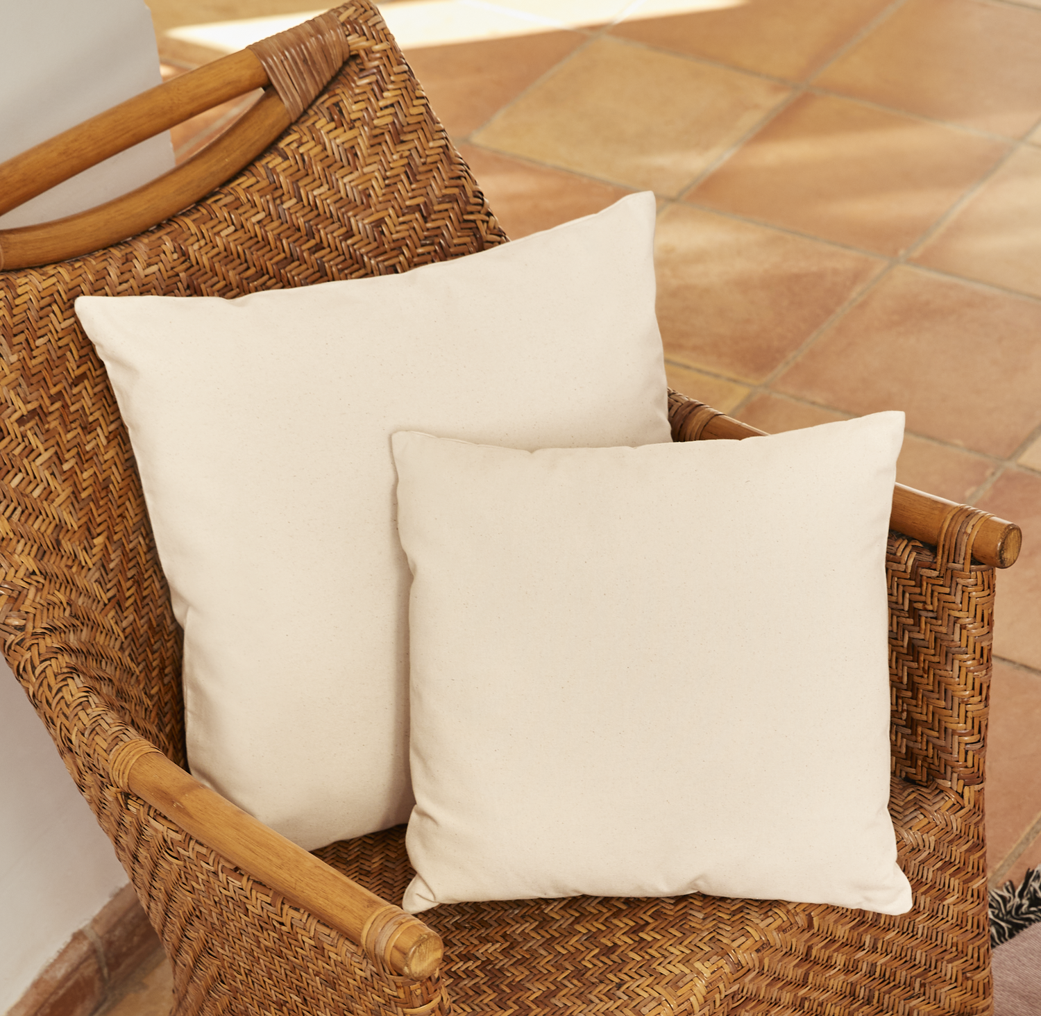 Fairtrade Cotton Canvas Cushion Cover Square | BLACK
