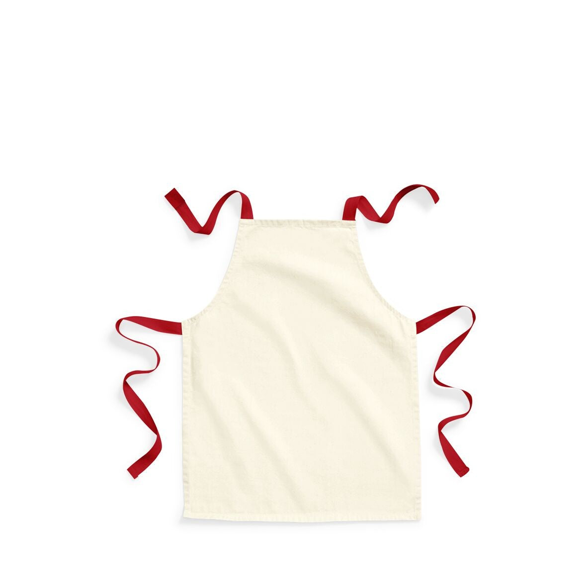 Fairtrade Cotton Junior Craft Apron | NATURAL/CLASSIC RED