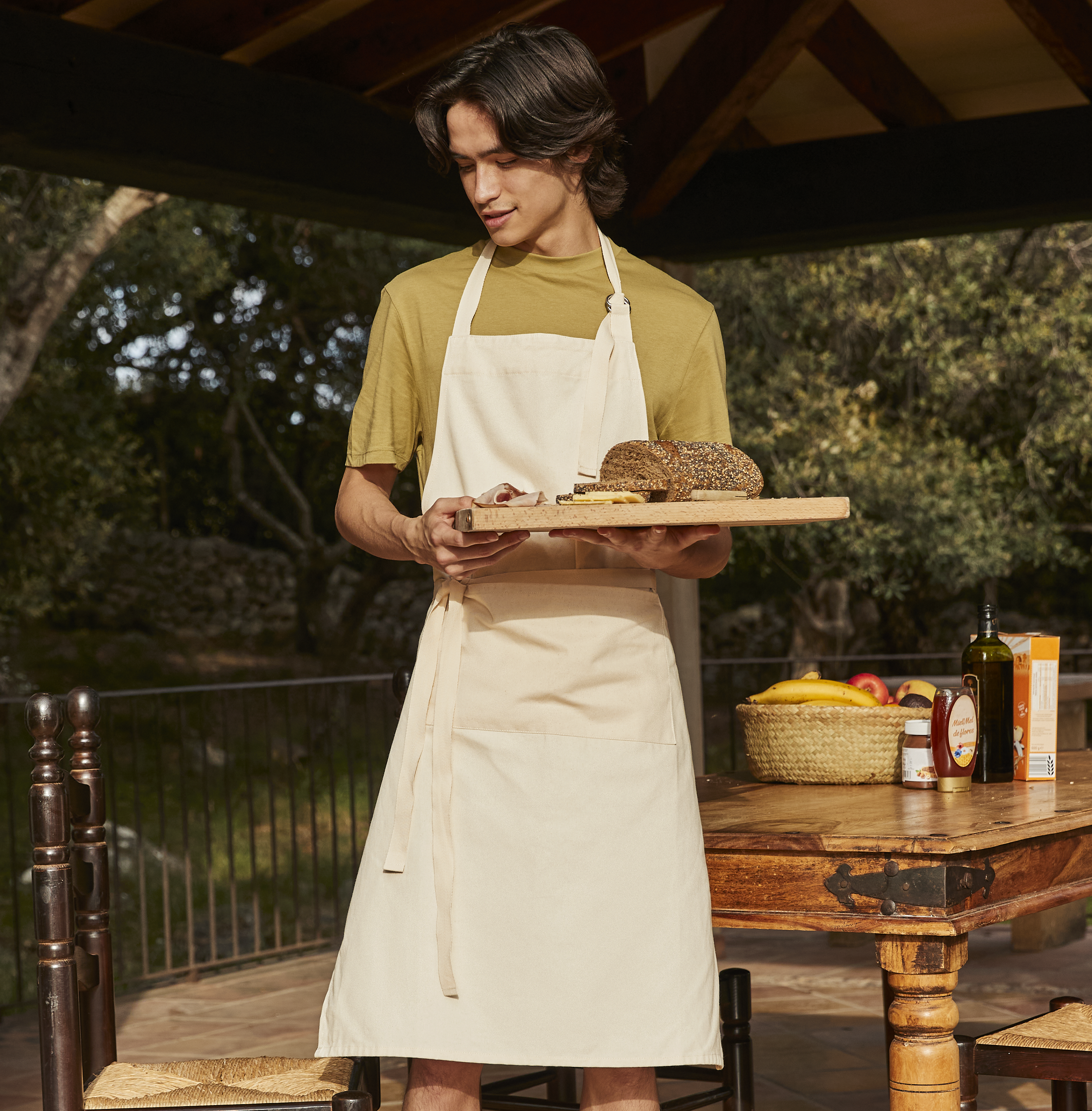 Fairtrade Cotton Adult Craft Apron | BLACK