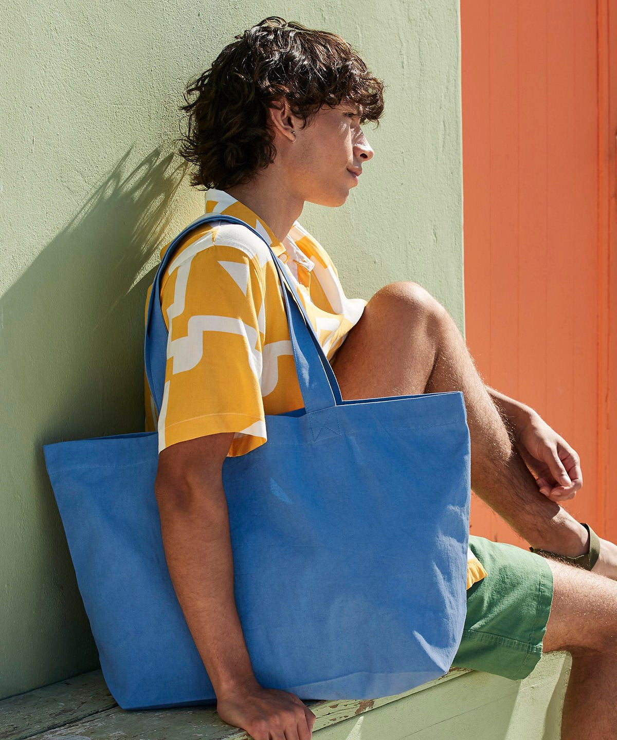 EarthAware organic twill shopper | APPLE GREEN