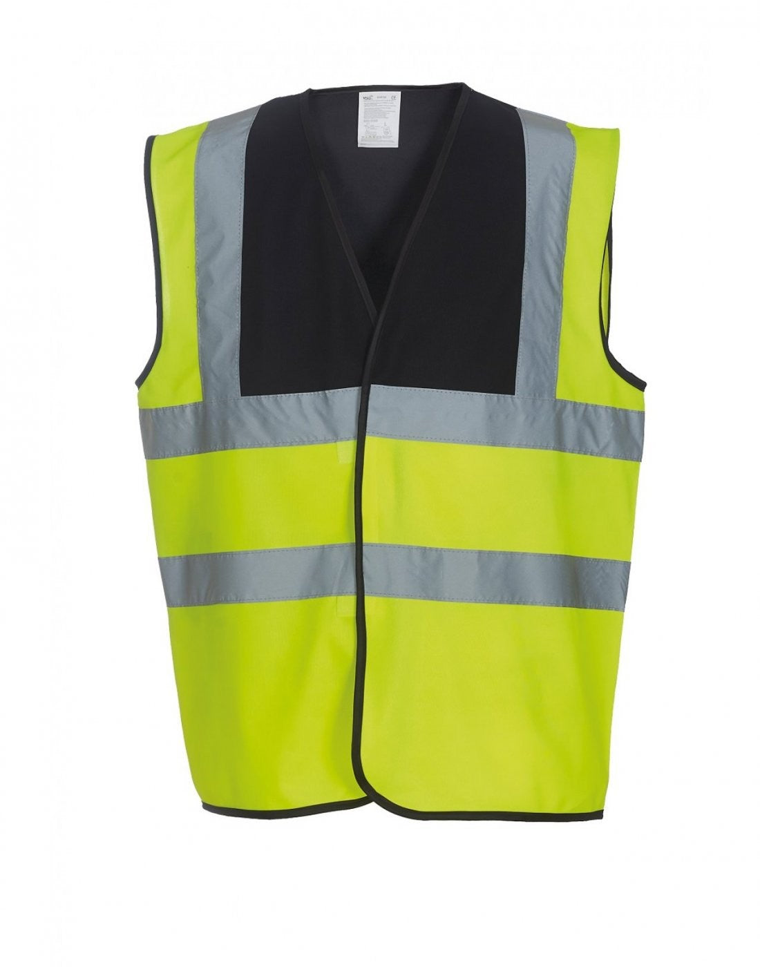 Hi-Vis Two Band And Braces Waistcoat | BLACK YOKE/YELLOW