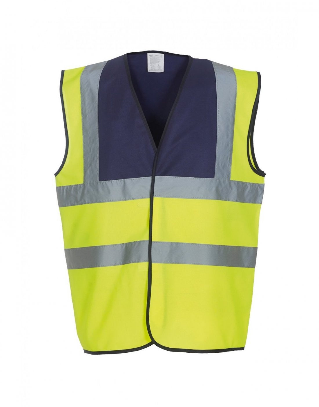 Hi-Vis Two Band And Braces Waistcoat | NAVY YOKE/YELLOW