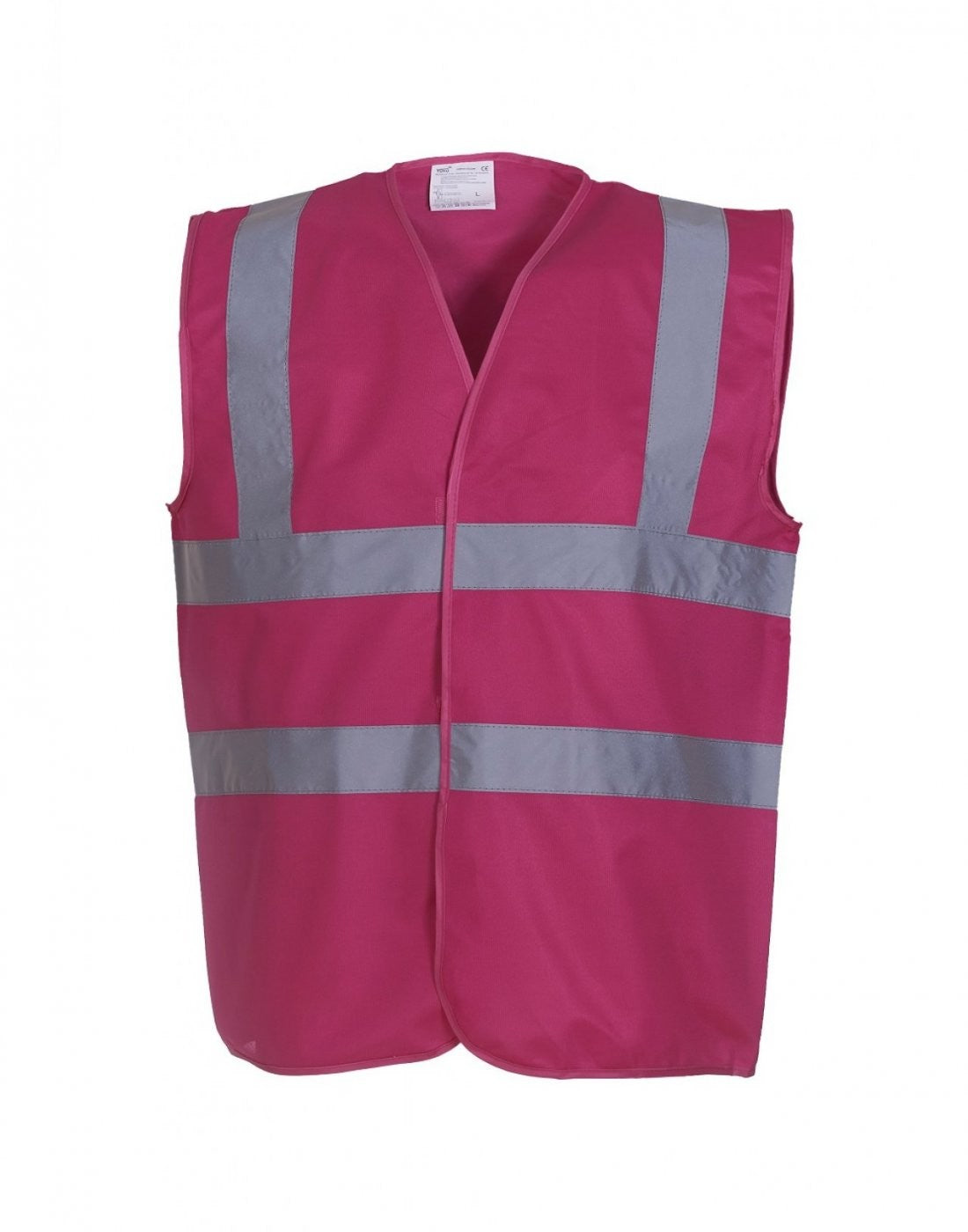 Hi-Vis Two Band And Braces Waistcoat | RASPBERRY