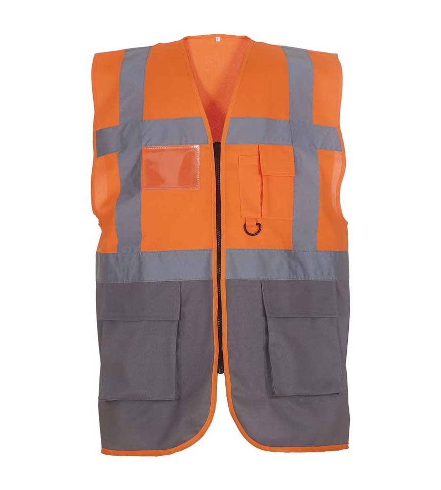 Multi-functional Executive Waistcoat | ORANGE/GREY