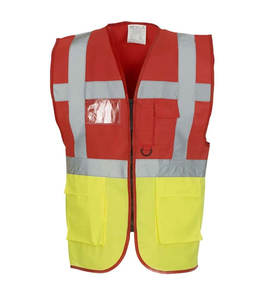 Multi-functional Executive Waistcoat | RED/YELLOW