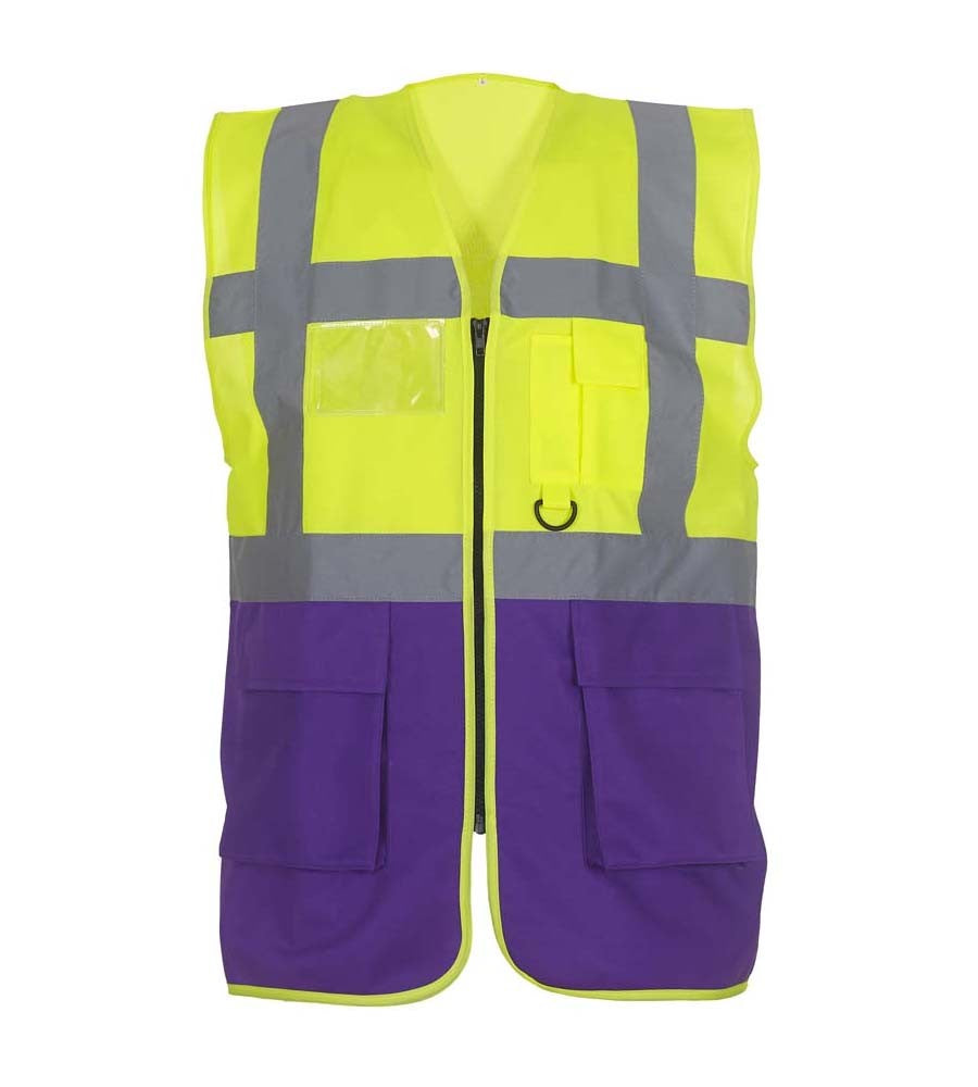 Multi-functional Executive Waistcoat | YELLOW/PURPLE
