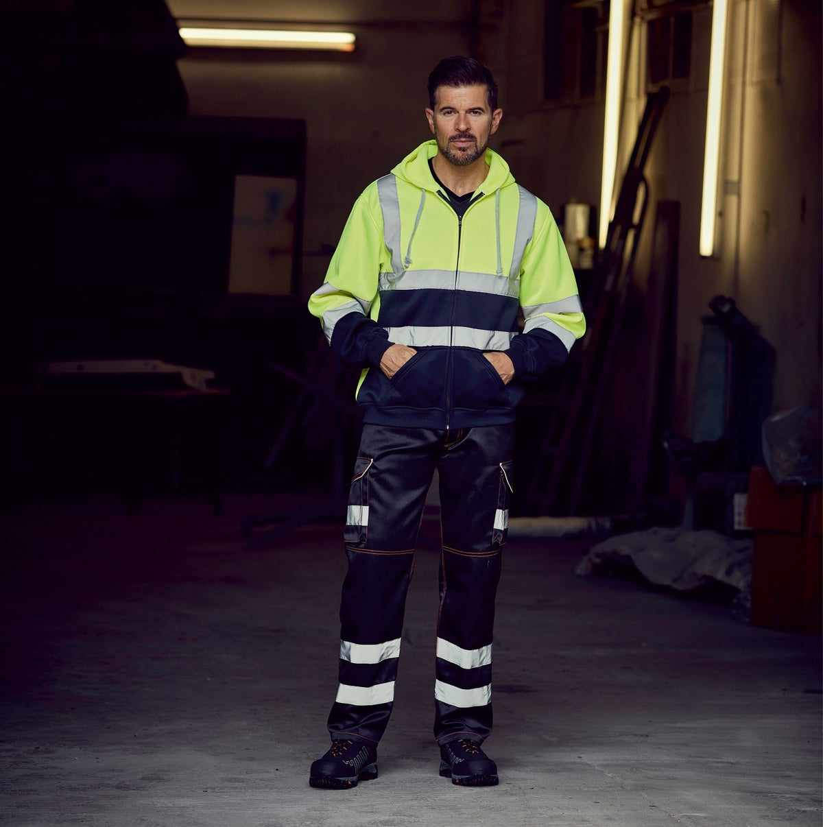 Hi-Vis Zip Hoodie | YELLOW