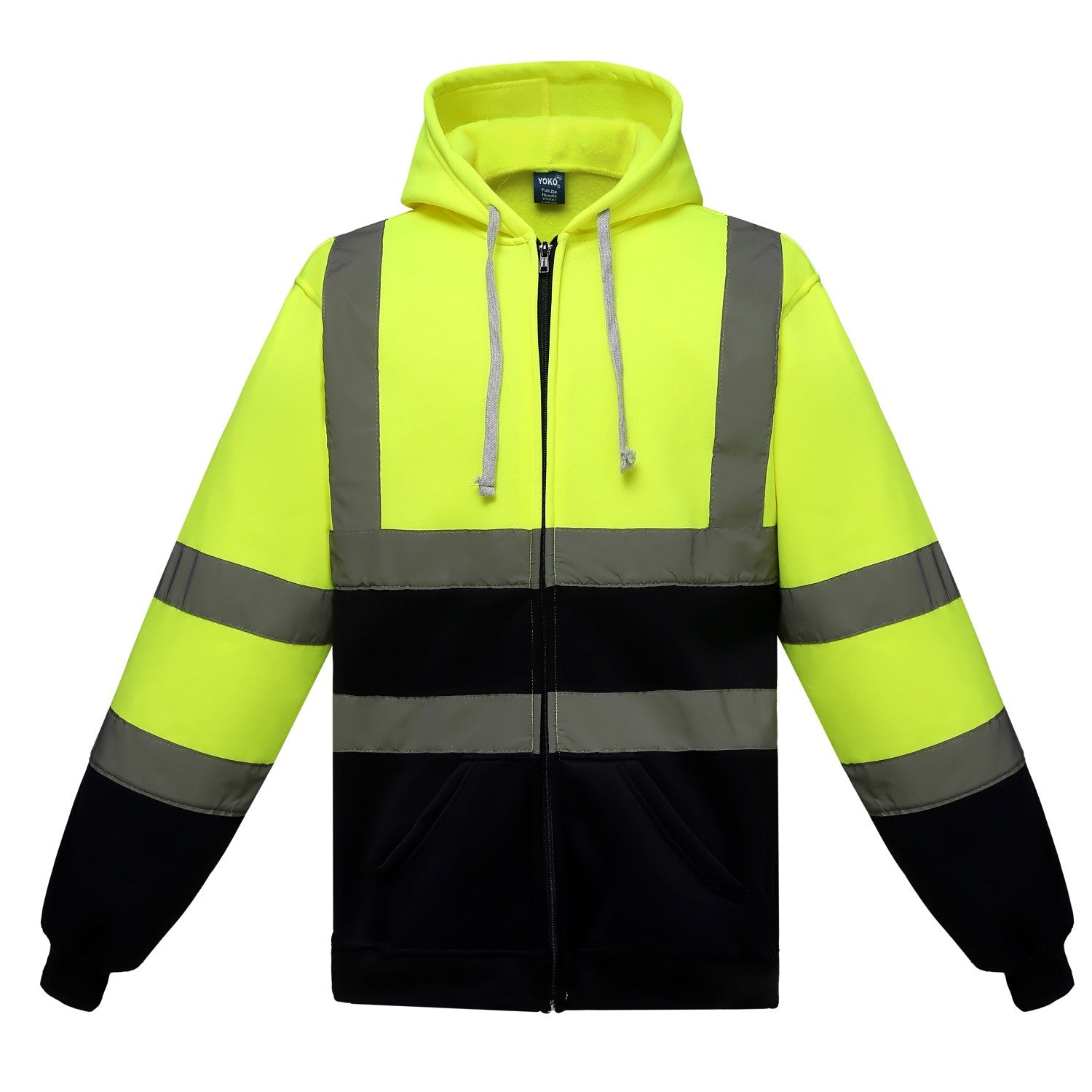 Hi-Vis Zip Hoodie | YELLOW/NAVY