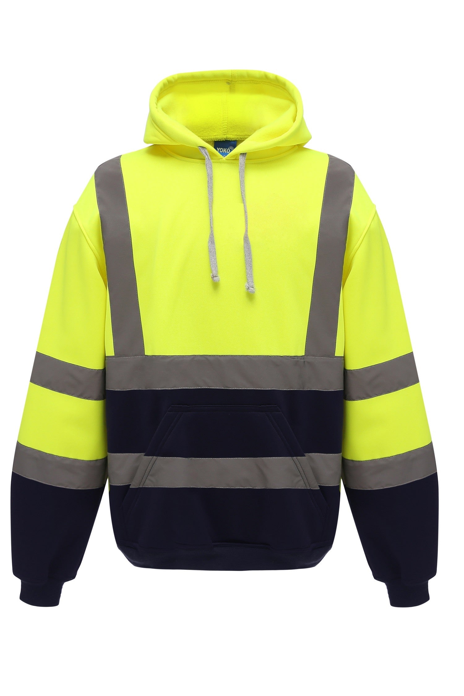 Hi-Vis Pull Over Hoodie | YELLOW/NAVY