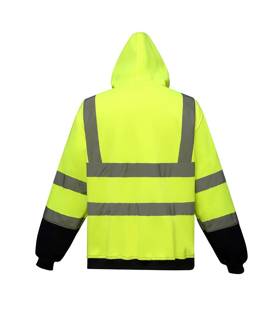 Hi-Vis Zip Hoodie | YELLOW