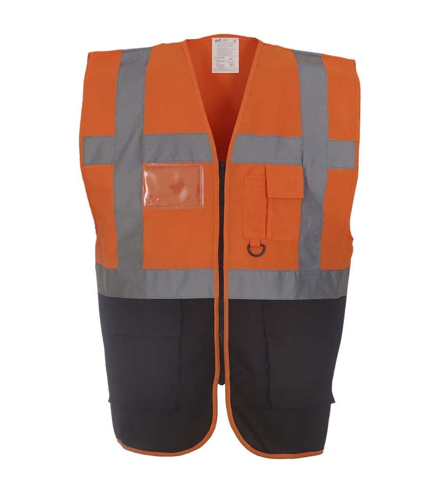 Multi-functional Executive Waistcoat | ORANGE/BLACK